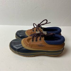 Thermolite Colorado Blue Tan Rubber Shoes Waterproof Rain Steel Shank size 6